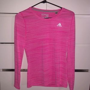 pink Long sleeve adidas shirt